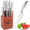 12 Pieces Kitchen Knife Set with Block