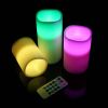 3Pcs Flameless Candles Votive Candles Wireless