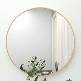 24" Wall Circle Gold Mirror