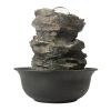 8.3inches Rock Cascading Tabletop Fountain