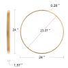 24" Wall Circle Gold Mirror