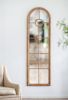 24x79" Half-Round Elongated Mirror with Decorative Window