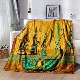 Ancient Egypt Mysterious Symbol 3D Digital Printing Flannel Nap Blanket Wholesale (Option: 18th-70*100cm)