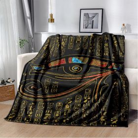 Ancient Egypt Mysterious Symbol 3D Digital Printing Flannel Nap Blanket Wholesale (Option: 4th-70*100cm)