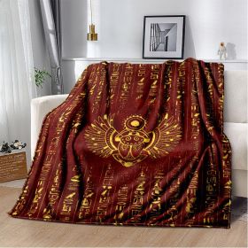 Ancient Egypt Mysterious Symbol 3D Digital Printing Flannel Nap Blanket Wholesale (Option: 8th-70*100cm)