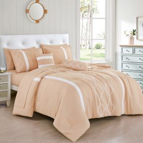 Kineta 9 Pieces Comforter Set (size: KING)