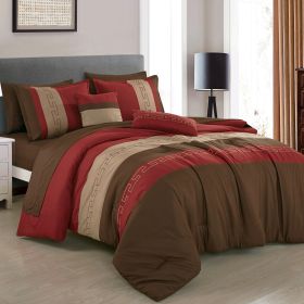 Erlind 9 Pieces Comforter Set (size: QUEEN)