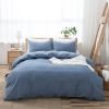 100% Washed Cotton Duvet Cover Set (No Comforter)