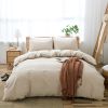 100% Washed Cotton Duvet Cover Set (No Comforter)