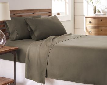 DDI 1941668 Premium Double Brushed 4 Piece Sheet Set , California King (Actual Color: Taupe)