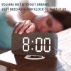 Digital LED Alarm Clock Mirror