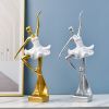 NORTHEUINS Resin Ballet Dancer Figurines for Interior Art Girl Statue