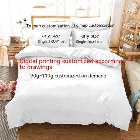 3D Digital Printed Bedding Kit To Customize Bed Sheets And Duvet Covers (Option: 40doublesided-245x210cm)