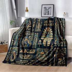 Ancient Egypt Mysterious Symbol 3D Digital Printing Flannel Nap Blanket Wholesale (Option: 12th-100*130cm)