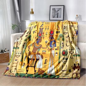 Ancient Egypt Mysterious Symbol 3D Digital Printing Flannel Nap Blanket Wholesale (Option: 5th-130*150cm)