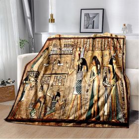 Ancient Egypt Mysterious Symbol 3D Digital Printing Flannel Nap Blanket Wholesale (Option: 19th-130*150cm)